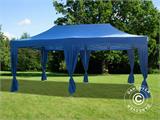 Faltzelt FleXtents PRO Steel 3x6m Blau, mit 6 Gardinen