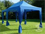 Faltzelt FleXtents PRO Steel 3x6m Blau, mit 6 Gardinen