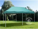 Tente pliante FleXtents PRO Steel 3x6m Vert, incl. 6 rideaux decoratifs