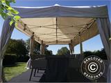 Faltzelt FleXtents PRO Steel 3x6m Latte, mit 6 Seitenwänden & Gardinen