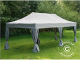 Tente Pliante FleXtents PRO Steel 4x8m Latte, avec 6 rideaux décoratifs