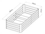 Aiuola rialzata, 0,9x1,8x0,47m, 800l, Antracite