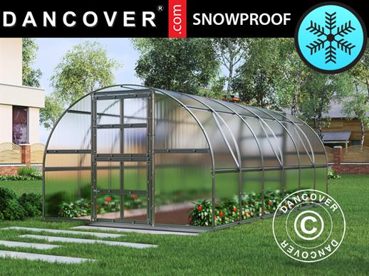 Greenhouse polycarbonate TITAN Arch 320, 18 m², 3x6 m, Silver