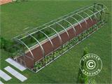 Greenhouse polycarbonate TITAN Arch 320, 36 m², 3x12 m, Silver