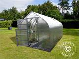 Greenhouse polycarbonate TITAN Dome 320, 10 m², 2.5x4 m, Silver