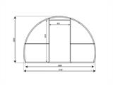 Estufa de policarbonato, Strong NOVA 30m², 3x10m, Prata