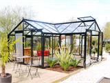 ACD Orangeri, drivhus Glas, SOPHIE 22,6m², 5,93x4,51x2,59m, Sort