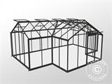 ACD Orangeri, drivhus Glas, SOPHIE 22,6m², 5,93x4,51x2,59m, Sort