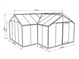 ACD Orangeri, drivhus Glas, SOPHIE 22,6m², 5,93x4,51x2,59m, Sort