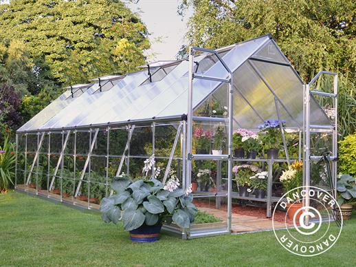 Serre polycarbonate Balance 14,81m², Palram/Canopia, 2,44x6,07x2,29m, Argent