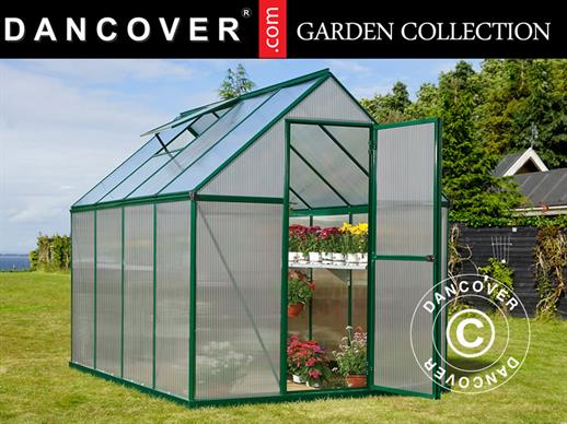 Broeikas polycarbonaat 4,6m², Palram/Canopia, 1,85x2,47x2,08m, Groen