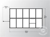 Drivhus polykarbonat 5,7m², Palram/Canopia, 1,85x3,06x2,08m, grønn