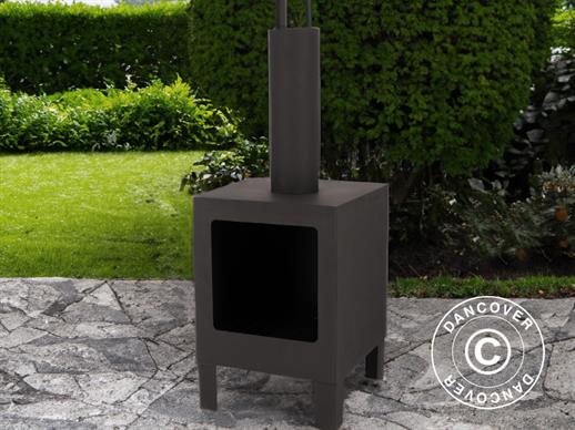 Outdoor fireplace, 38x38x108 cm, Black