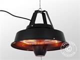 Lampada riscaldante a sospensione in carbonio Irabu, 1500W, Nero