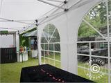 Tente Pliante FleXtents Steel 4x6m Blanc, avec 4 cotés