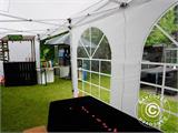 Tente Pliante FleXtents Steel 4x8m Blanc, avec 4 cotés