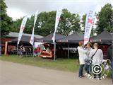 Pop up gazebo FleXtents PRO Steel 3x3 m Latte, incl. 4 decorative curtains