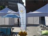 Pop up gazebo FleXtents PRO Steel "Arched" 3x3 m White