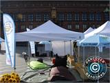 Pop up gazebo FleXtents PRO Steel "Peaked" 3x3 m White