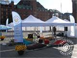 Pop up gazebo FleXtents PRO Steel "Morocco" 3x3 m Latte