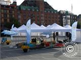 Pop up gazebo FleXtents PRO Steel "Raj" 3x3 m Latte/Orange