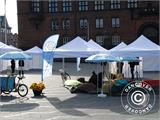 Pop up gazebo FleXtents PRO Steel "Arched" 3x3 m White