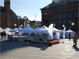 Pop up gazebo FleXtents PRO Steel "Peaked" 3x3 m Latte