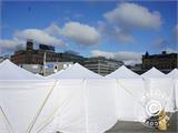 Pop up gazebo FleXtents PRO Steel "Wave" 3x3 m White, incl. 4 decorative curtains