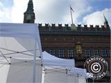 Pop up gazebo FleXtents PRO Steel 3x3 m Latte, incl. 4 decorative curtains