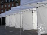 Pop up gazebo FleXtents PRO Steel 3x3 m Blue, incl. 4 decorative curtains