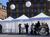 Pop up gazebo FleXtents PRO Steel "Peaked" 3x3 m White