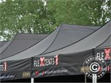 Tente Pliante FleXtents Xtreme 3x3m Noir, avec 4 cotés