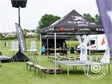 Tente pliante FleXtents PRO avec impression numérique, 2x2m, incl. 4 parois