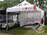 Faltzelt FleXtents PRO mit vollflächigem Digitaldruck, 3x4,5m, mit 4 Seitenwänden