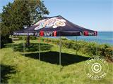 Pop up gazebo FleXtents Xtreme 50 with full digital print, 3x6 m, incl. 4 sidewalls