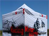 Faltzelt FleXtents Xtreme 50 mit vollflächigem Digitaldruck, 4x4m