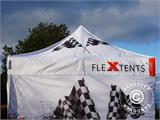 Pop up gazebo FleXtents Xtreme 50 with full digital print, 4x6 m, incl. 4 sidewalls