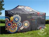 Pop up gazebo FleXtents PRO with full digital print, 4x8 m, incl. 4 sidewalls