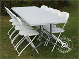 Folding Table 240x76x74 cm, Light Grey (1 pc.)