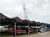 Tente pliante FleXtents PRO Steel 4x4m Gris, avec 4 cotés