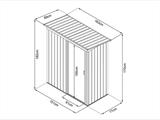 Redskapsbod m/skråtak, 1,63x0,89x1,82m ProShed®, Antrasitt