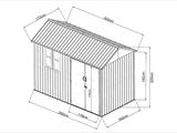 Garden shed Cottage, 3.02x1.72x2.29 m, Anthracite/White