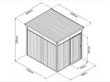 Redskapsbod m/takvindu, 2,04x2,45x2,26m, Antrasitt