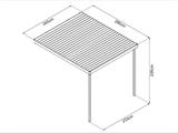 Keilutiga pikendus aiakuurile, 2,86x2,45x2,26m, Antratsiit 