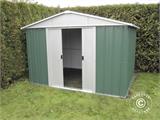 Metalen tuinhuis 3,03x2,37x2,02m, Groen/Zilver