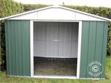 Metalen tuinhuis 3,03x2,37x2,02m, Groen/Zilver