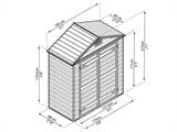 Abri de jardin en polycarbonate SkyLight, Palram/Canopia, 1,85x0,9x2,17m, Gris RESTE SEULEMENT 1 PC