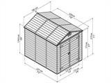 Polykarbonat redskapsbod SkyLight, Palram/Canopia, 1,85x2,29x2,17m, Grå