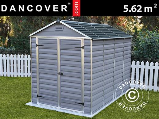 Polycarbonate Garden shed SkyLight, Palram/Canopia, 1.85x3.04x2.17 m, Grey