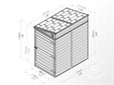 Anbauschuppen aus Polycarbonat, Pent, 1,175x1,75x2,03m, 2,05m², Grau